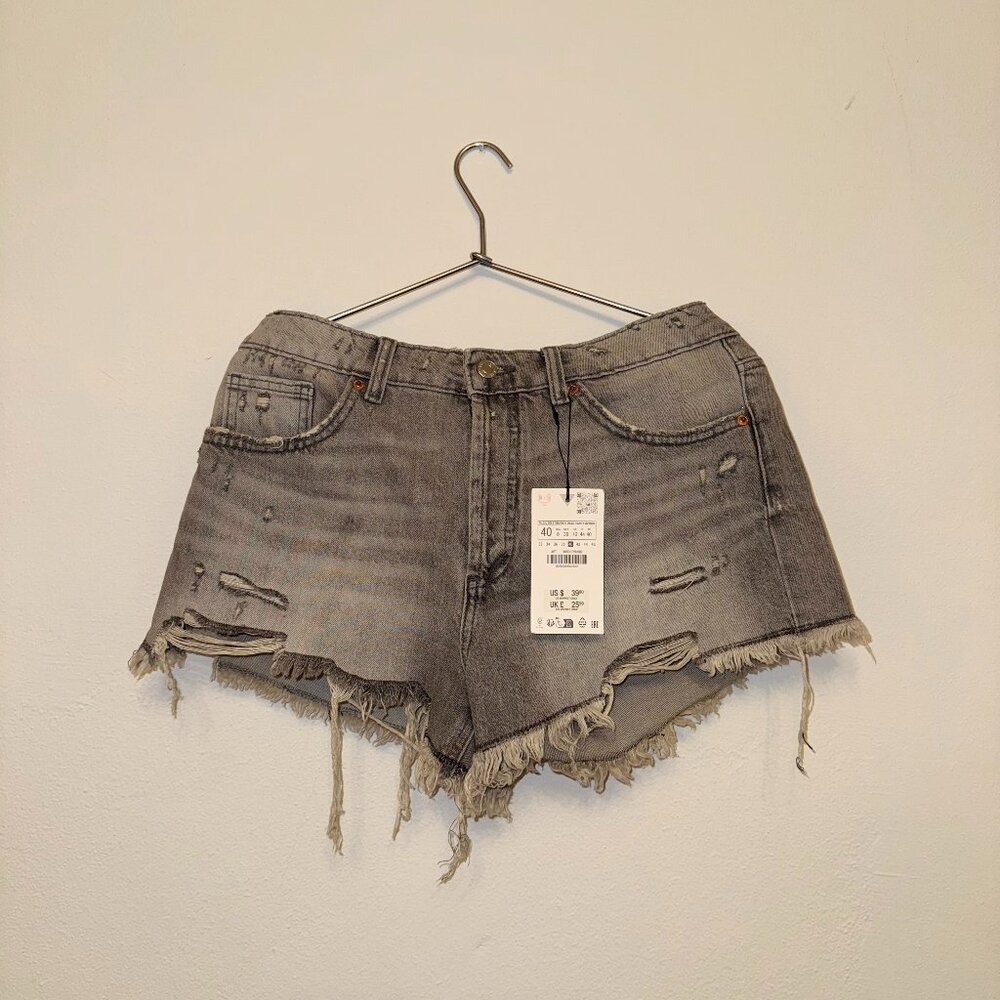 Grey Denim Zara Shorts